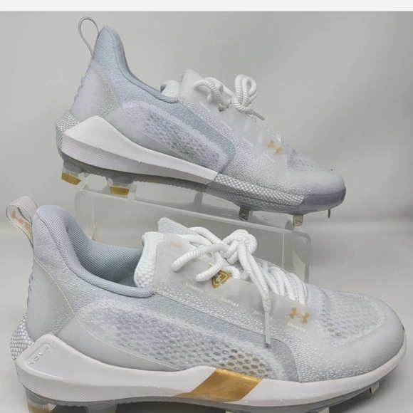 Under Armour Mens Harper 6 Low ST Baseball Cleats WHITE Sz Multi 3024315-100 NEW main image 10
